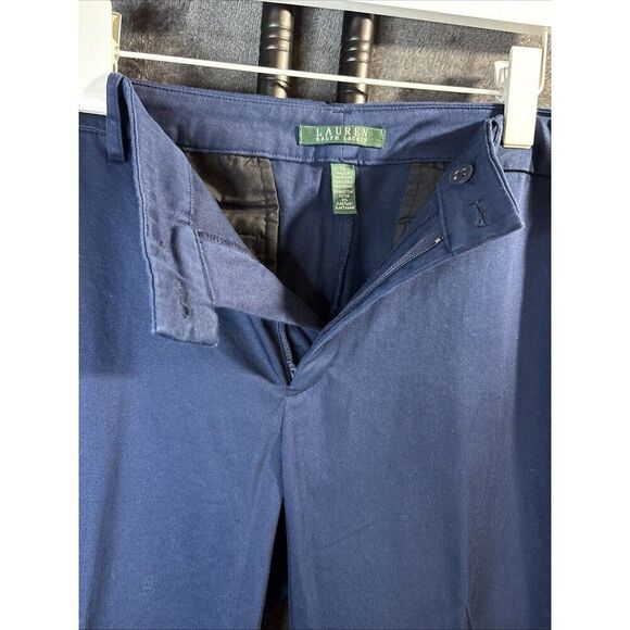 Lauren Ralph Lauren Pants Women's Size 16 Blue Cropped Chino Stretch - Picture 5 of 10
